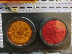 Габариты КНР фонарь стоп кругл L-R с креп 24V красн+жел